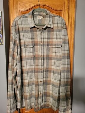 Faherty Men's Long Sleeve Plaid Flannel Shirt XXL